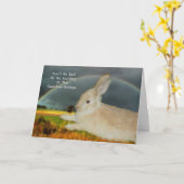 ペットのウサギを失う悔やみや弔慰 カード (黄色い花)