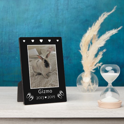 ペットのウサギ損失 | Bunnyプリント写真帳 フォトプラーク (側面)