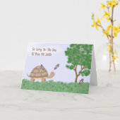 ペットのカメの同情証の紛失 カード (黄色い花)