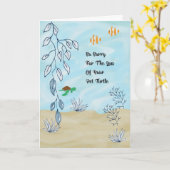 ペットのカメの死のお悔やみカード カード (黄色い花)