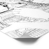 ペットのカラーリングページ付きクイーン ポスター (角)