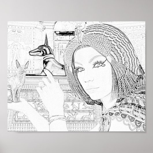 ペットのカラーリングページ付きクイーン ポスター (正面)