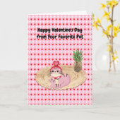 ペットのキャットカードからバレンタイン カード (黄色い花)