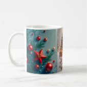 ペットのクリスマスオーナメント - 名前をカスタマイズ  コーヒーマグカップ (左)