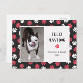 ペットのクリスマスカードのおもしろい写真 ポストカード (正面/裏面)