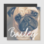 ペットのクリスマスシンプルクリスマスハッピーホリデーグリーティングカード (正面/裏面)