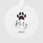 ペットのクリスマスツリーの猫の犬の手の写真 オーナメント (正面)