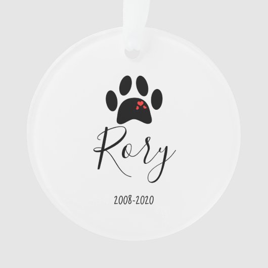 ペットのクリスマスツリーの猫の犬の手の写真 オーナメント (正面)