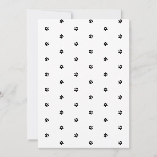 ペットのクリスマスフォトカード「サンタの足」フラットカード (裏面)