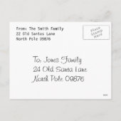 ペットのクリスマスフォトカード シーズンポストカード (裏面)