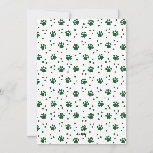 ペットのクリスマスポーが犬の写真をプリント シーズンカード (裏面)