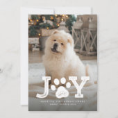 ペットのクリスマス写真かわいシンプルい喜び シーズンカード (正面)