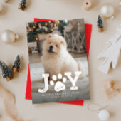 ペットのクリスマス写真かわいシンプルい喜び シーズンカード