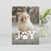 ペットのクリスマス写真かわいシンプルい緑色の喜び シーズンカード (スタンド正面)