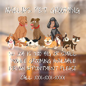 ペットのグルーミング かわいい犬の絵 フロントをカスタマイズ ウィンドウサイン (シート2)