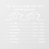 ペットのグルーミング 猫と犬 ミニマル モダン クリーン ウィンドウサイン (シート)