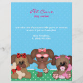 ペットのケアチラシ 獣医 ドッグウォーカー チラシ (裏面)