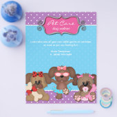 ペットのケアチラシ 獣医 ドッグウォーカー チラシ (シングル)