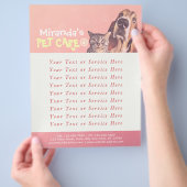 ペットのケア シッティング バス グルーミング サロン フード ショップ チラシ (手)