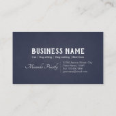 ペットのケア シッティング バス グルーミング ショップ 紹介カード (裏面)