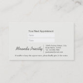 ペットのケア シッティング バス グルーミング ビューティー サロン 予約カード (裏面)