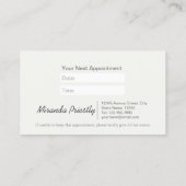 ペットのケア シッティング バス グルーミング ビューティー サロン 予約カード (裏面)