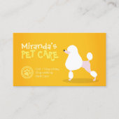 ペットのケア シッティング バス グルーミング ビューティー サロン 予約カード (正面)
