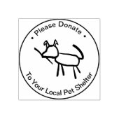 ペットのシェルタースティックフィギュア犬に寄付 ラバースタンプ (インプリント)