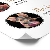 ペットのシグネチャードリンク結婚のカクテルメニュー ポスター (角)