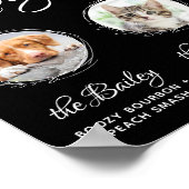 ペットのシグネチャードリンク ブラック3 フォト ウェディングバー ポスター (角)