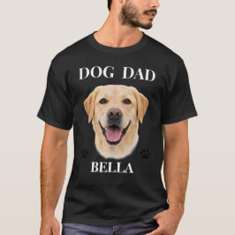 ペットのシンプルでモダンなクールなカスタム犬の名前と写真 Tシャツ