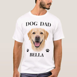 ペットのシンプルでモダンなクールなカスタム犬の名前と写真 Tシャツ