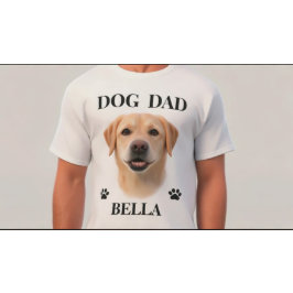 ペットのシンプルでモダンなクールなカスタム犬の名前と写真 Tシャツ