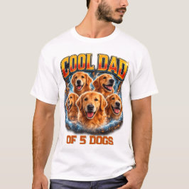 ペットのシンプルでモダンなクールなカスタム犬の名前と写真 Tシャツ