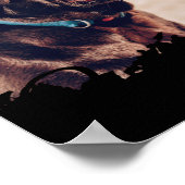 ペットのシンプルでモダンなクールなタイポグラフィー名前と写真 ポスター (角)