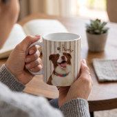 ペットのシンプルなモダンな名前と写真 コーヒーマグカップ