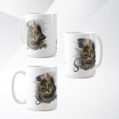 ペットのシンプルタイポグラフィモダン名と写真 コーヒーマグカップ