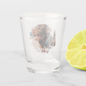 ペットのシンプルタイポグラフィモダン名と写真 ショットグラス (裏面)