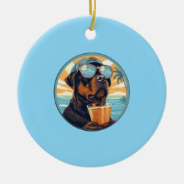 ペットのシンプルタイポグラフィモダン名と写真 セラミックオーナメント