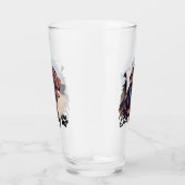 ペットのシンプルタイポグラフィモダン名と写真 タンブラーグラス (右)