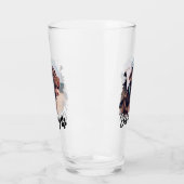 ペットのシンプルタイポグラフィモダン名と写真 タンブラーグラス (左)