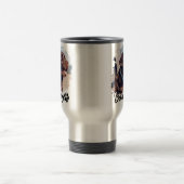 ペットのシンプルタイポグラフィモダン名と写真 トラベルマグ (中央)