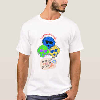 ペットのシンプルタイポグラフィモダン名と写真 Tシャツ