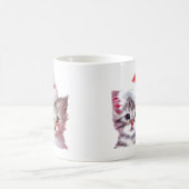 ペットのシンプルタイポグラフィモダン名クール2枚の写真 コーヒーマグカップ (中央)