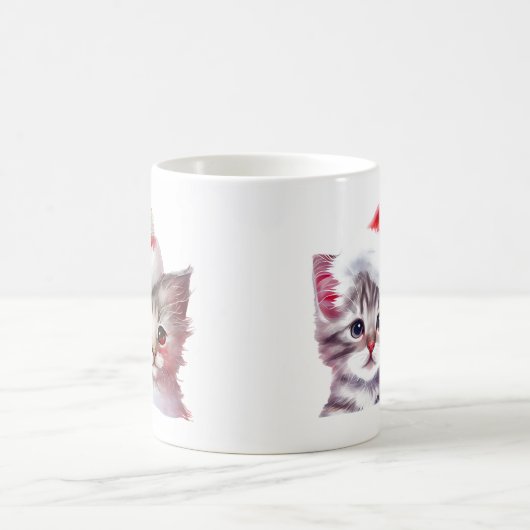 ペットのシンプルタイポグラフィモダン名クール2枚の写真 コーヒーマグカップ (中央)