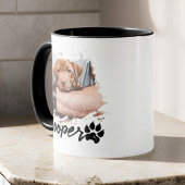 ペットのシンプルタイポグラフィモダン名クール2枚の写真 マグカップ