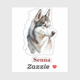 ペットのシンプルタイポグラフィモダン名 シール