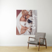 ペットのシンプルモダンエレガントのシックな名前と写真 タペストリー (インサイチュ)