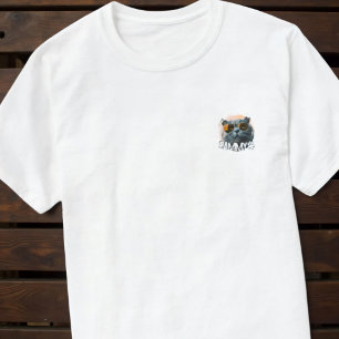 ペットのシンプル名モダングランジクールと写真 Tシャツ