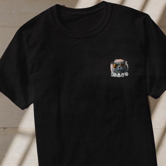 ペットのシンプル名モダングランジクールと写真 Tシャツ